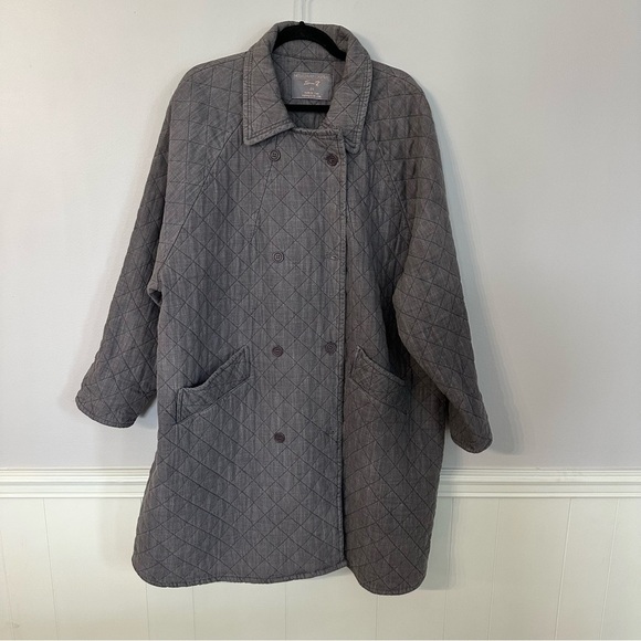 Melissa McCarthy Seven7 Women’s Long Sleeve Gray Quilted Jacket Sz 2X GUC - Picture 2 of 8